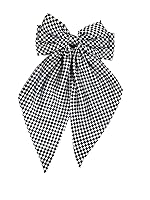 Vista 9 de Checkered Plaid Scrunchies Black White Plaid Checkered Hair Scrunchies Checkerboard BW17 (B0)