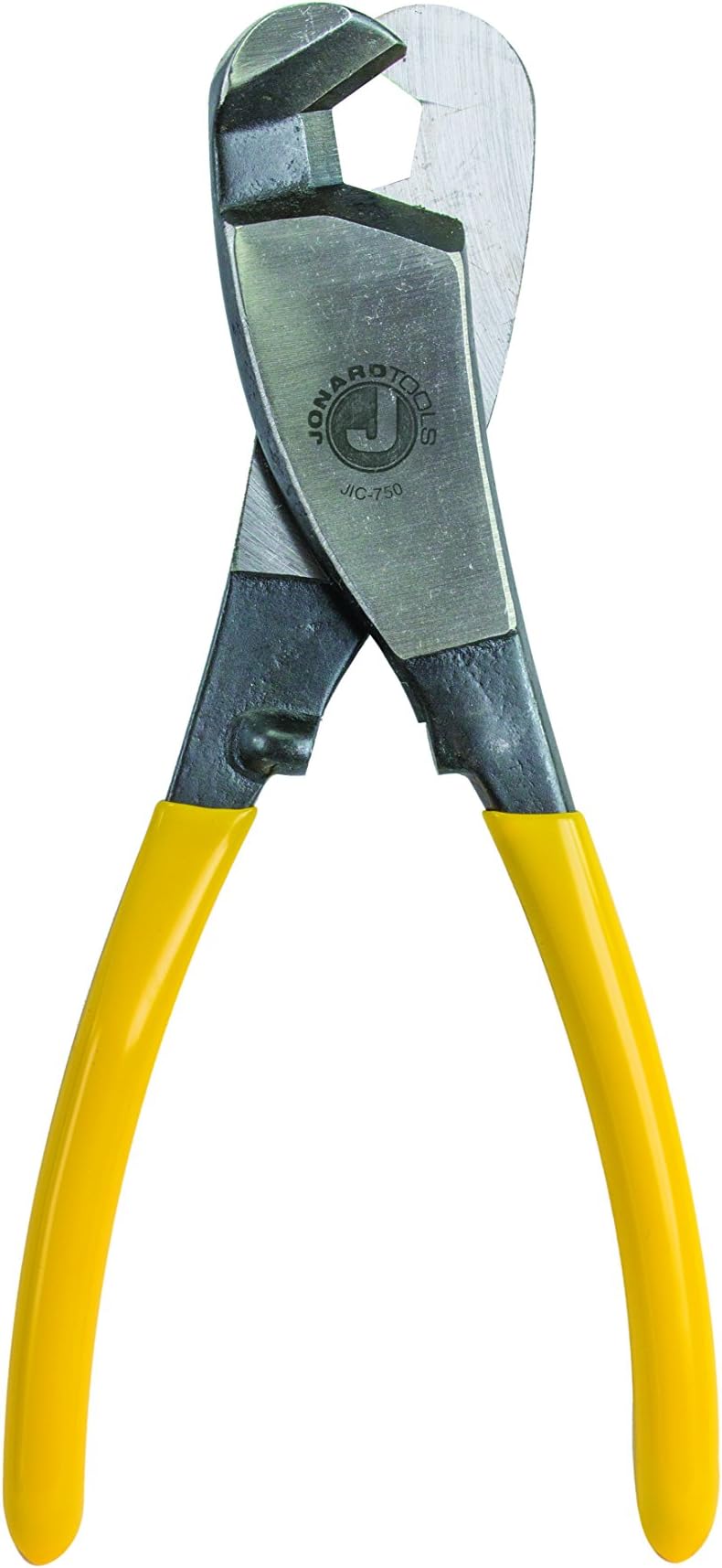 Jonard ToolsJIC-750 Chrome Vanadium Steel Coaxial Cable Cutter with Yellow Plastic Handle, 8-3/4" Length