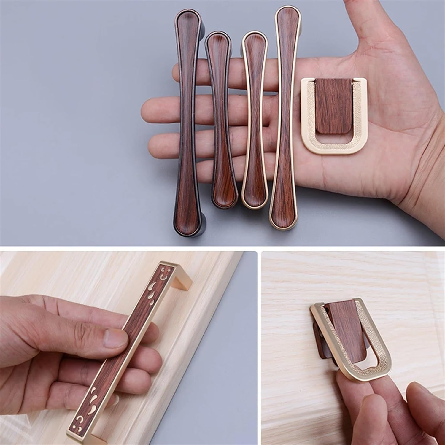 Zinc Alloy Door Handle Hardware Cabinets Pulls Wardrobe Kitchen Drawer Door Knobs Cupboard Furniture Handle 32/96/128mm 1Pcs (Color : 05-128mm Size as Shown in Figure 2)