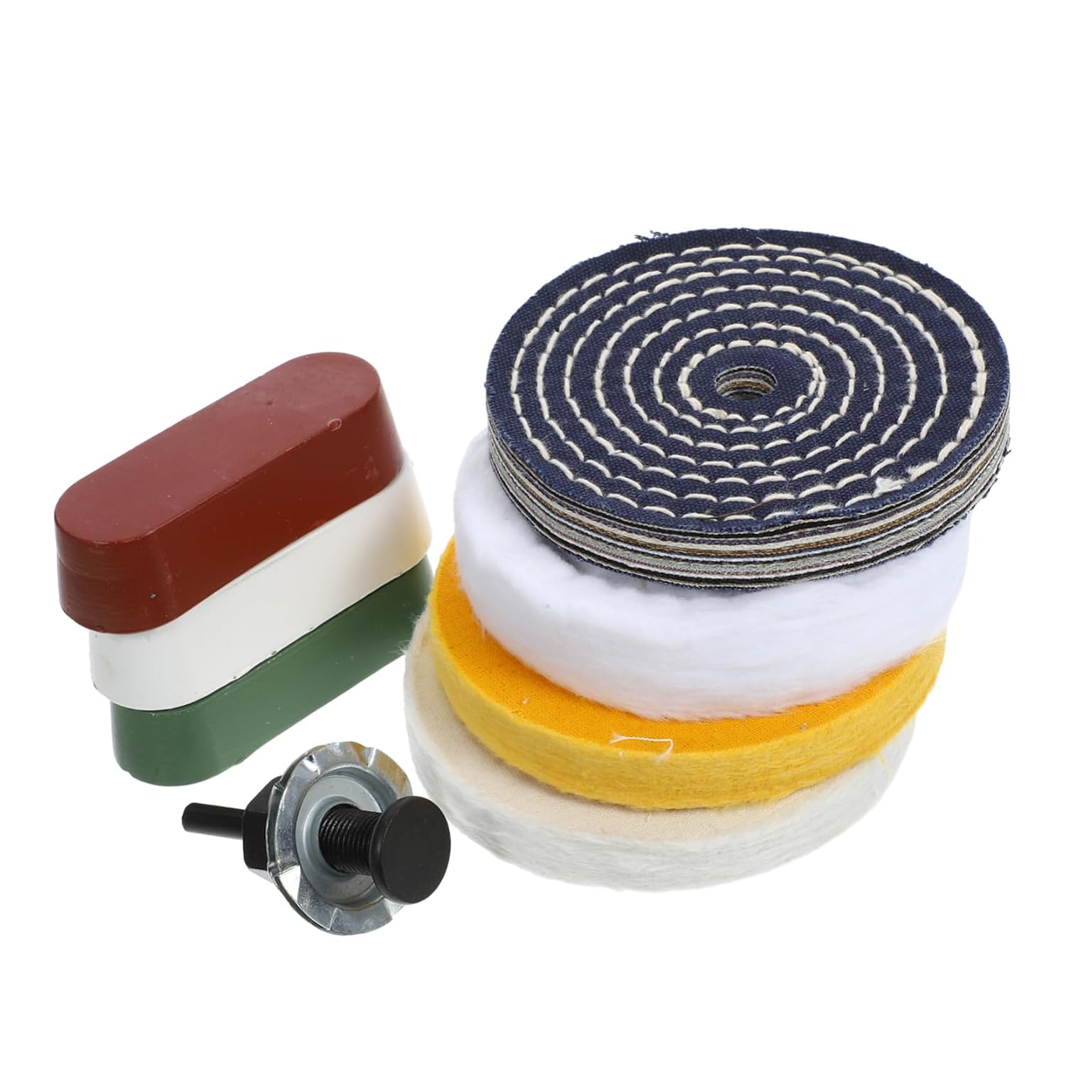 GARVALON 1set Polishing Wheels Kit Buffing Discs Polish Compound for Drill Versatile Buffing Tool for Jewelry Polishing