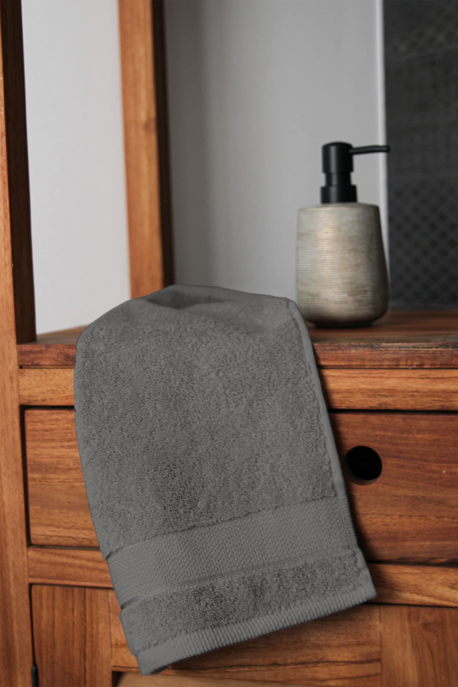 Set di Asciugamani per il bagno in cotone di colore arancio