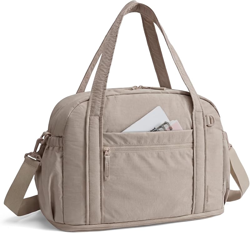BAGSMART Expandable Personal Item Travel Bag, 2 Set Duffel Bag for Women | Airline Approved Personal Carry-on Size, Fits Under-seat, One Bag for Gym, Travel, Hospital, Overnight, Water-resistant