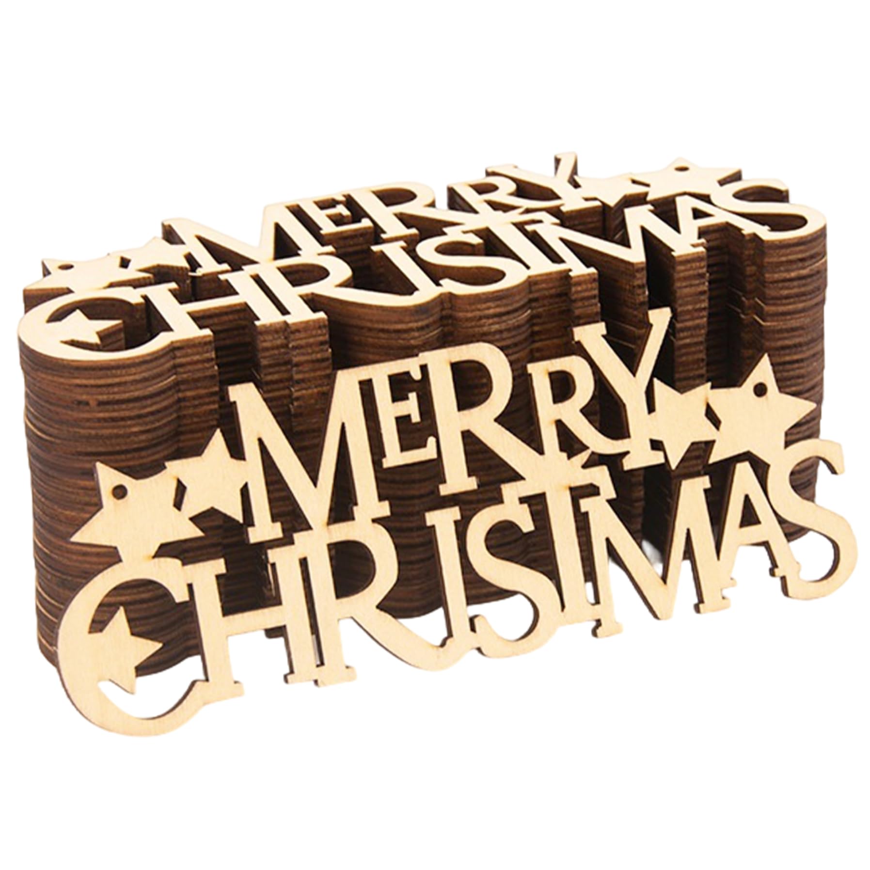 Décorations de Noël d'intérieur : lot de 20 ornements arbre maison avec corde de suspension