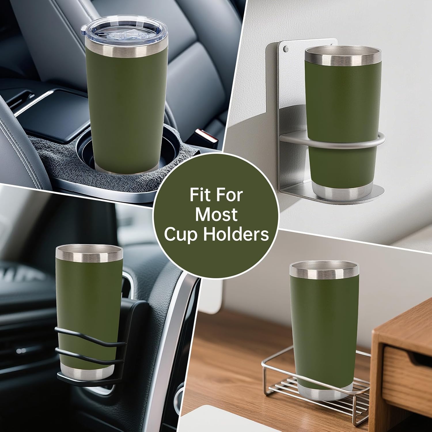 IEOVIEE 32 Pack, 20oz Stainless Steel Bulk Tumblers with Lids and Straws, Double Wall Insulated Travel Coffee Mug, Durable Powder Coated Tumbler Bulk Cup for Cold and Hot Drinks(Army Green) - Image 9