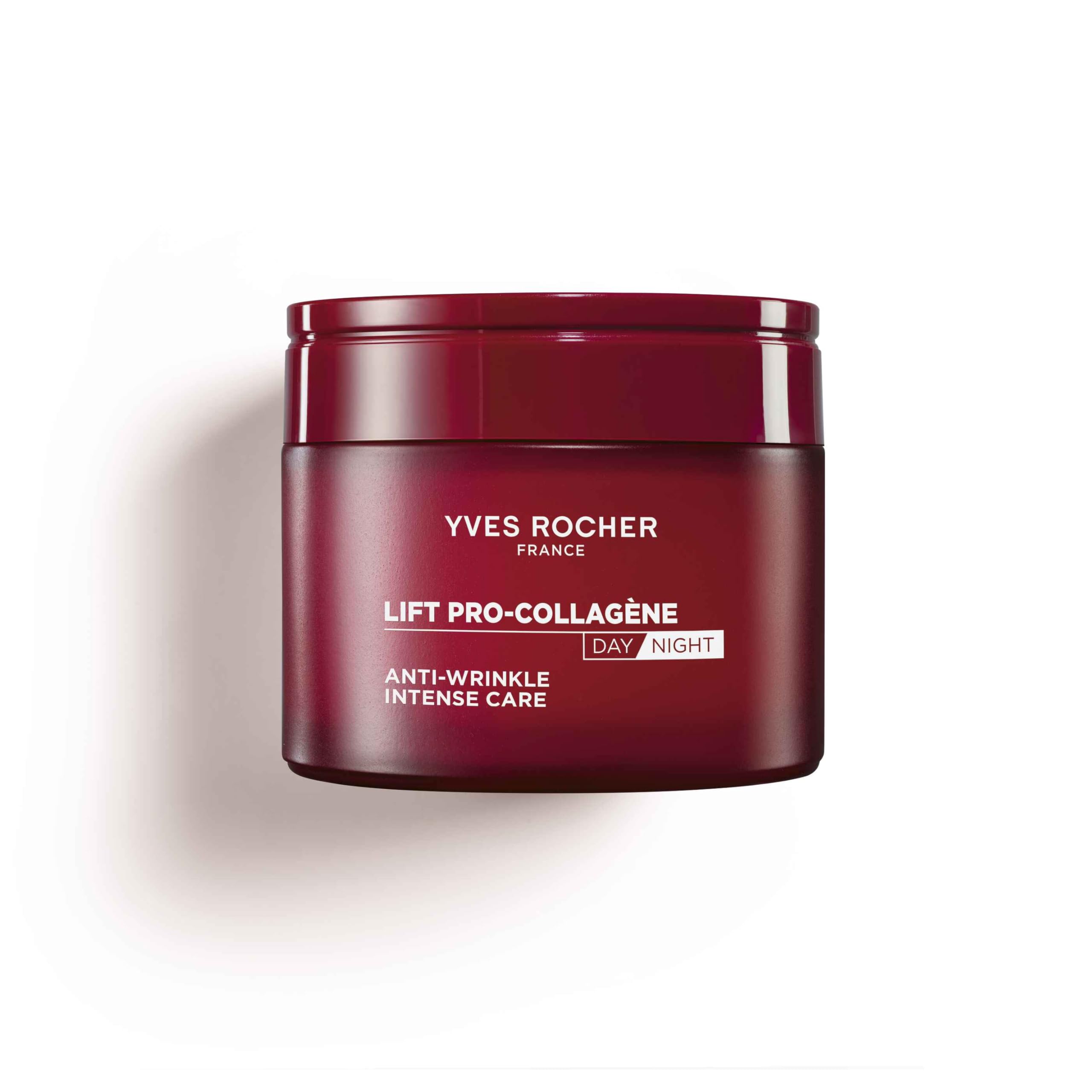 Yves Rocher LIFT PRO-COLLAGÈNE Anti-Falten-Behandlung, intensiv, Tag und Nacht, innovative Formel mit Gletscher-Fikoid und Hyaluronsäure, glättend, gefüllt und nährend, 75 ml