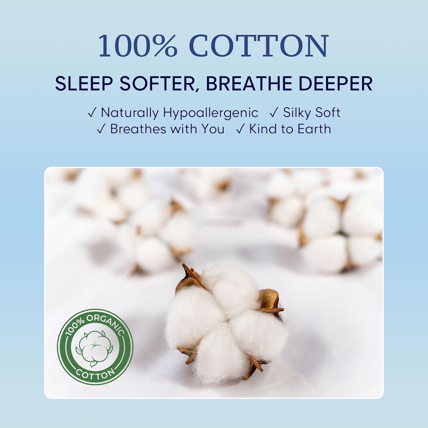 JSD 100% Cotton Floral Sheet Set Queen, 300 Thread Count Printed Sateen Sheets, Soft Breathable Cooling Bed Sheets Deep Pocket, Grey White - Image 2