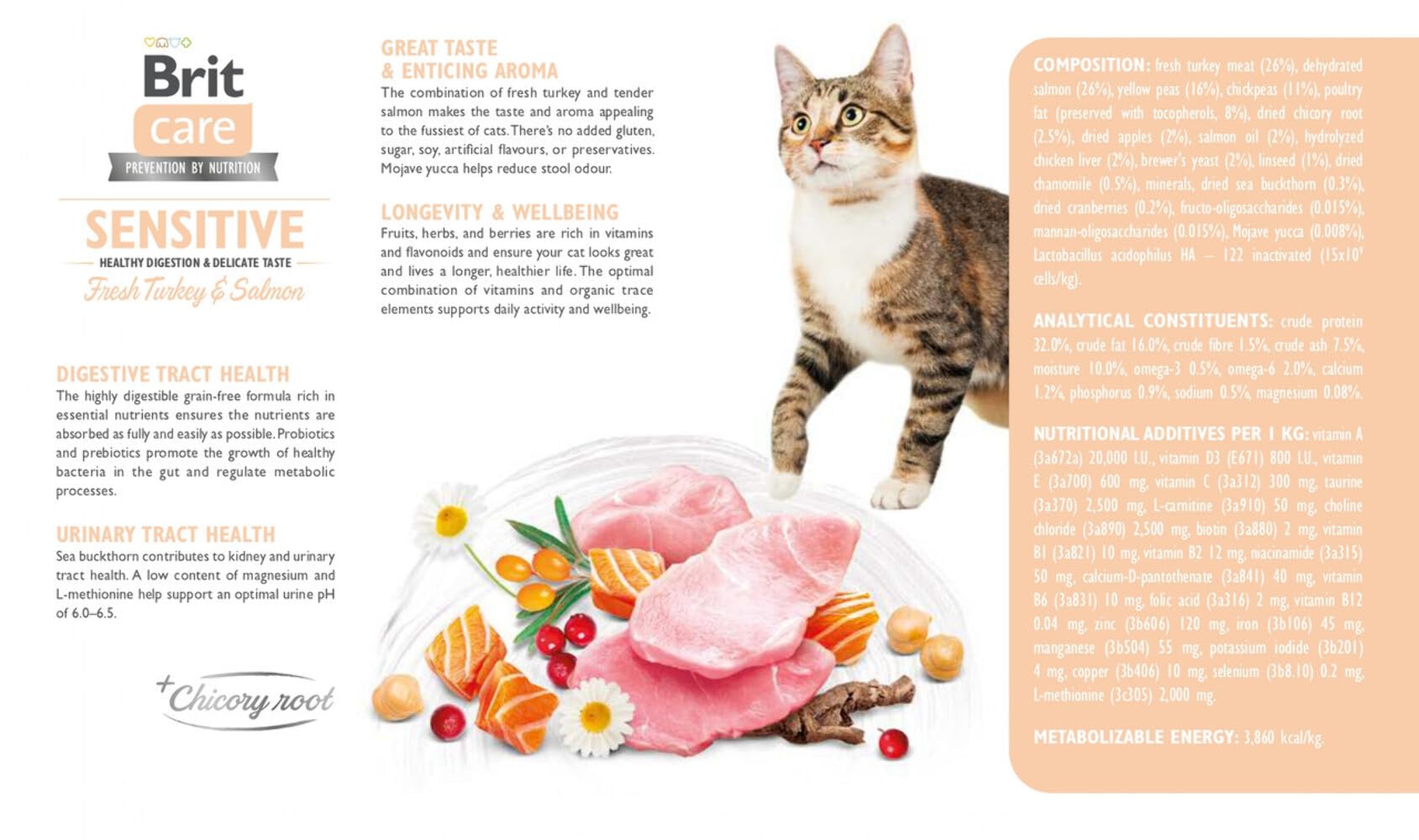Brit Care Katzen-Trockenfutter für empfindliche Katzen Healthy Digestion & Delicate Taste, 7 kg