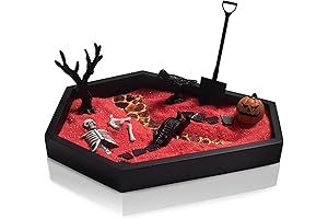 Gothic Mini Coffin Zen Garden: Spooky Office Décor for the Macabre Soul