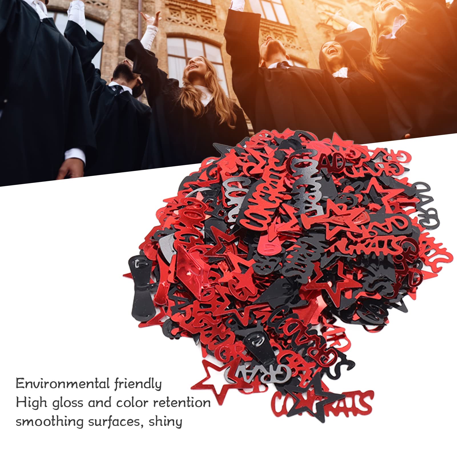 Coriandoli Laurea 2025 Nero E Oro – 100 Pezzi Con Scritte Congratulations, Diploma, Stelle