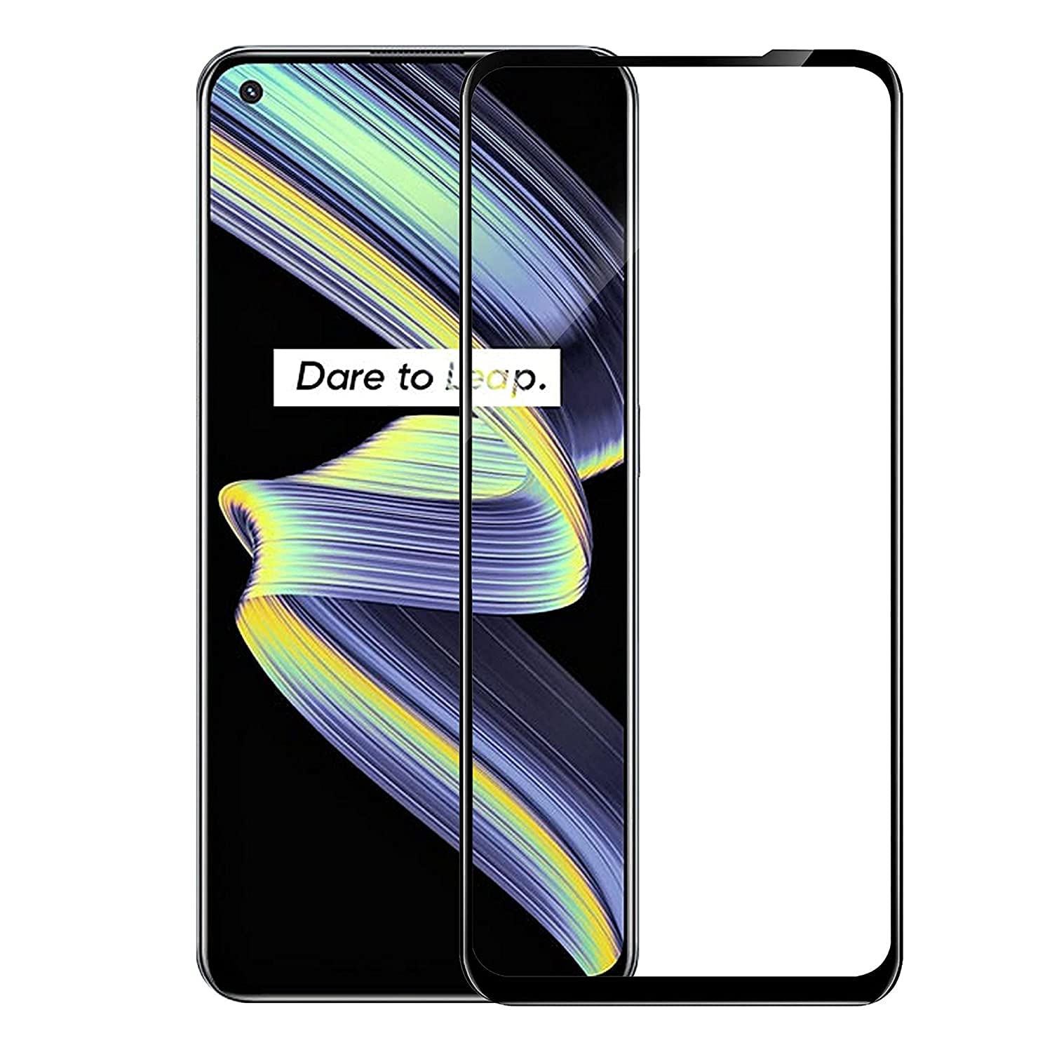 ZOOBY OFFICIAL Tempered Glass Screen Protector Compatible for Realme X7 Max/Realme GT Master with Edge to Edge Coverage - (Black, pack of (2)