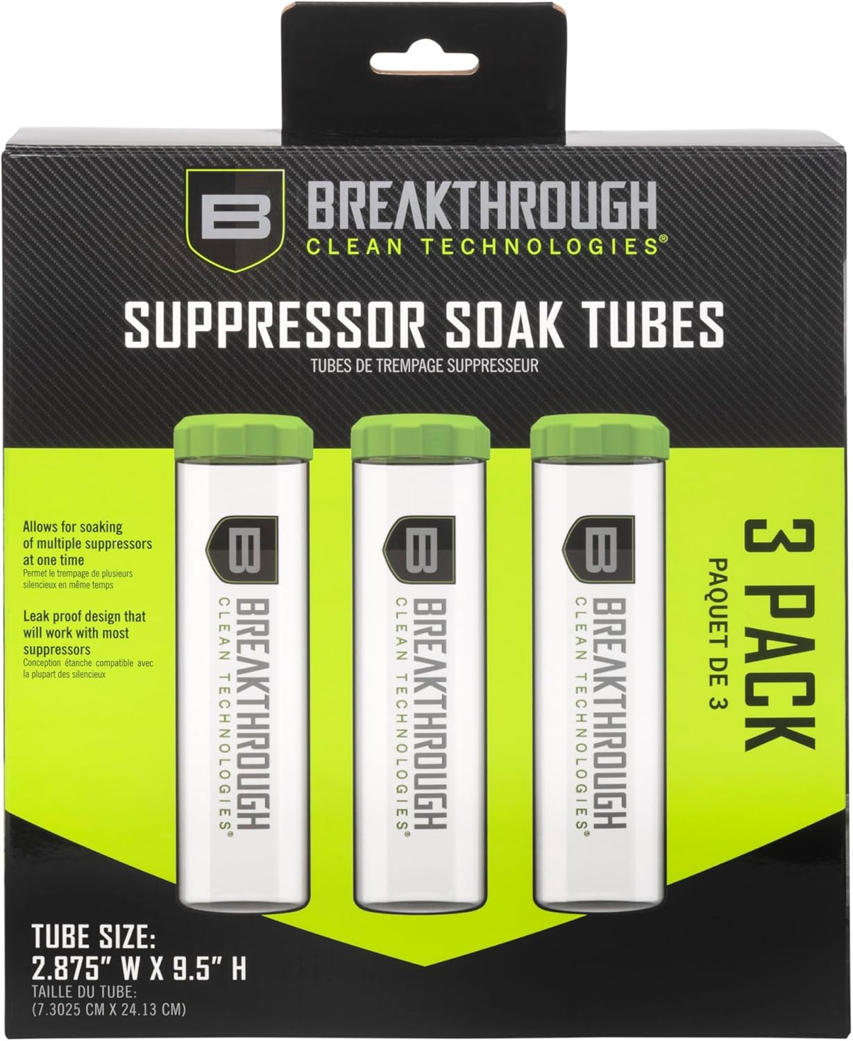Breakthrough Clean Technologies® Suppressor Cleaning Tubes, 3-Pack