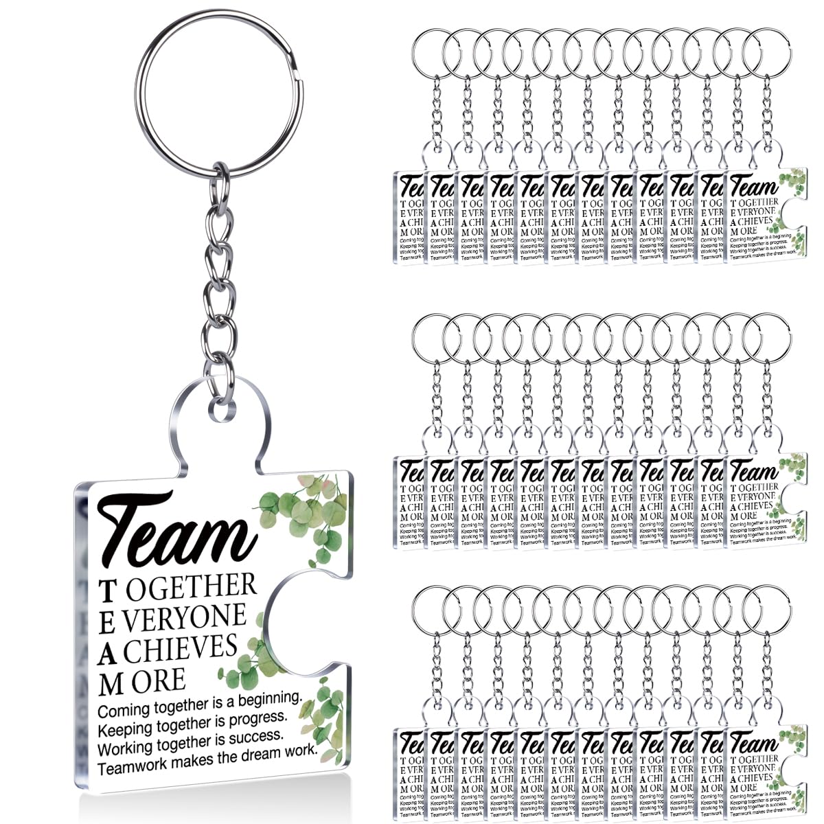 Team Appreciation Gifts Bulk Thank You Keychains for Coworkers