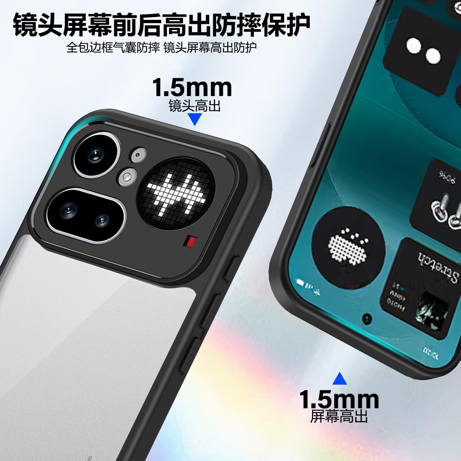 Amazon.co.jp: UJNYD ケース Nothing Phone 4a Pro用 耐衝撃PC+TPU