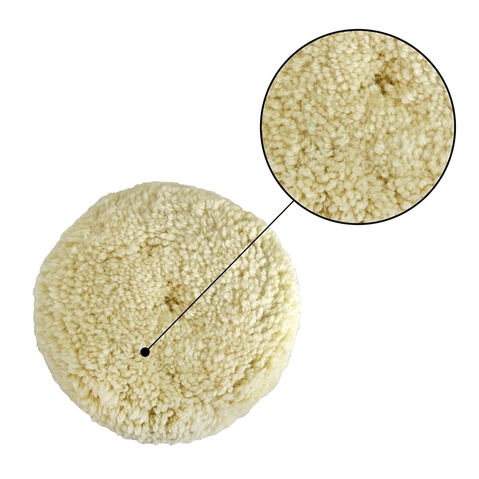Kit de 2 Almohadillas de Pulido de Lana for pulir, Disco de Pulido for Corte Compuesto, Belleza de Coche, reparación de carrocería, Pulido y abrillantado.(6 Inches)