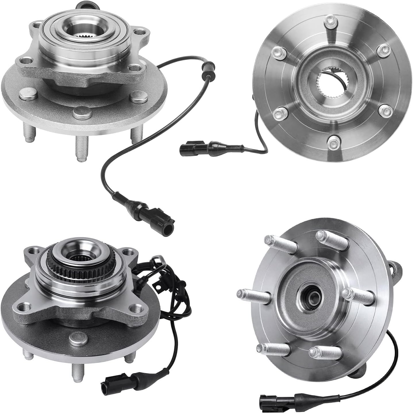 Detroit Axle - 4WD Wheel Bearing Hubs for 2003-2006 Ford Expedition Lincoln Navigator 2004 2005 4 Wheel Hub Bearings Assembly Front & Rear Replacement