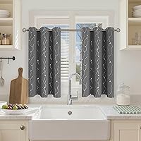 Vista 167 de BGment Room Darkening Curtains 95 Inches Long, Grommet Thermal Insulated Blackout Curtains with Wave Line and Dots Printed for Bedroom, 2 Panels