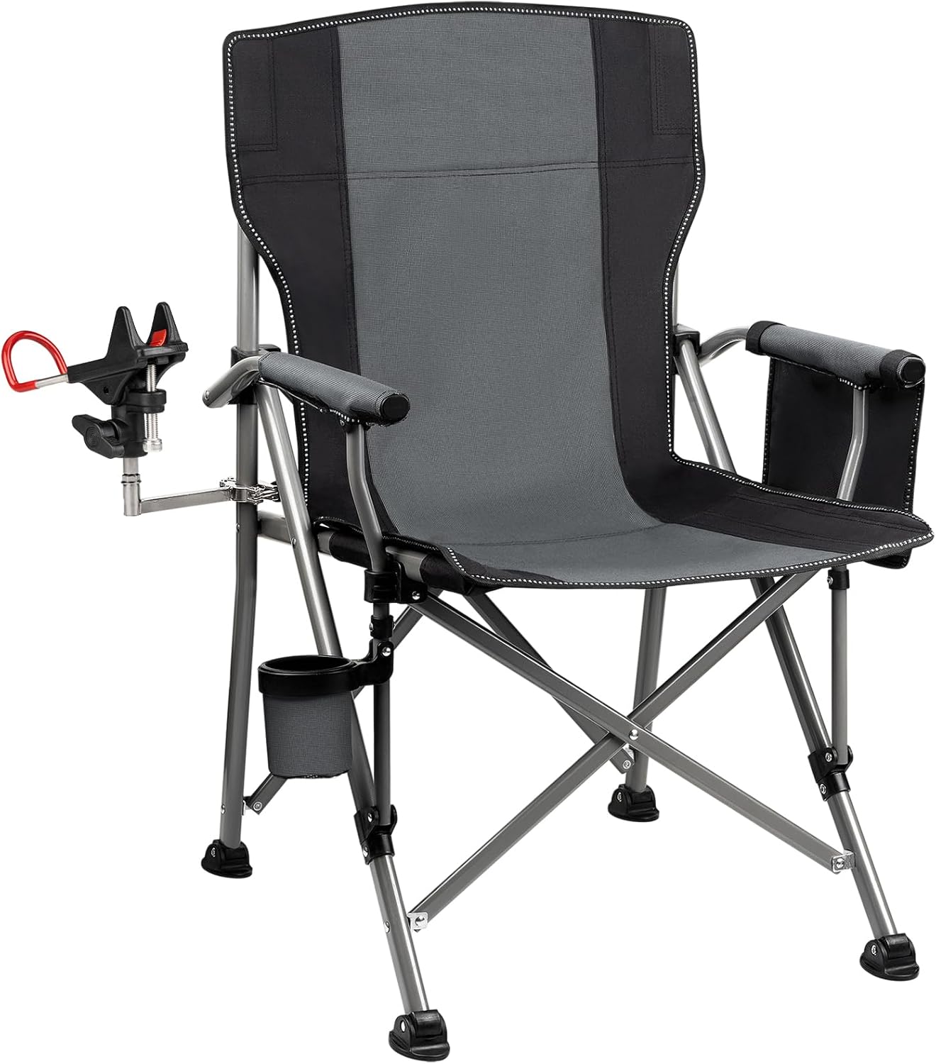Thallike Fishing Chair with 360° Adjustable Rod Holder - Heavy Duty 350lb Folding Chair for Ice Fishing, Camping, Beach, Lawn