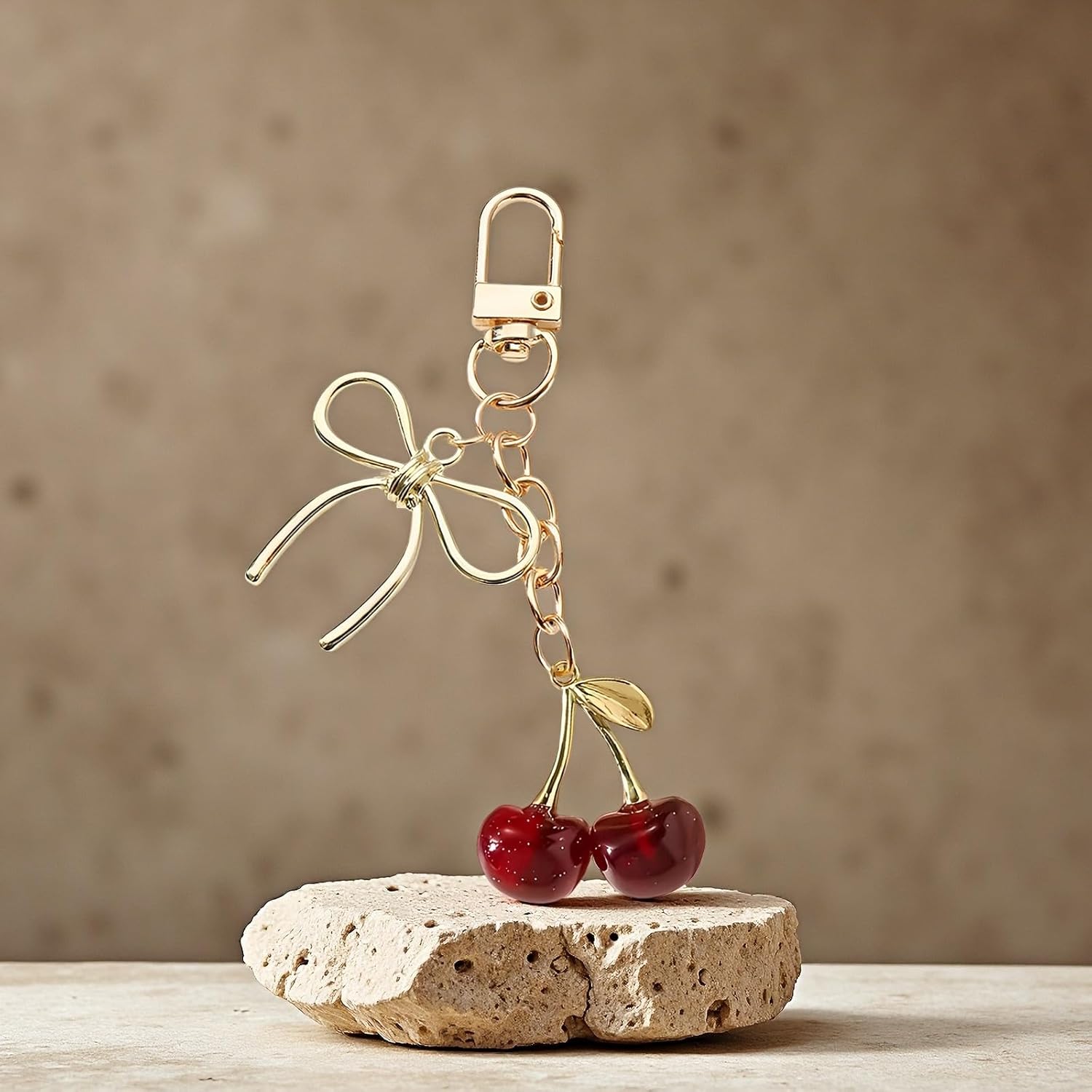 Cute Cherry Keychains for Women Girls,Purse Bag Charms for Handbags,Car Key Chain Backpack Accessories - Image 4