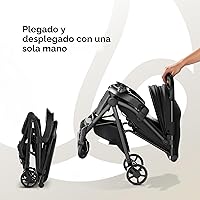 Vista 4 de Mompush Lithe V2 - Cochecito de viaje ligero, compacto y plegable con bolsa de viaje, cochecito plegable con una sola mano, bandeja para aperitivos