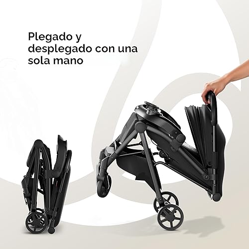 Miniatura 4 de Mompush Lithe V2 - Cochecito de viaje ligero, compacto y plegable con bolsa de viaje, cochecito plegable con una sola mano, bandeja para aperitivos