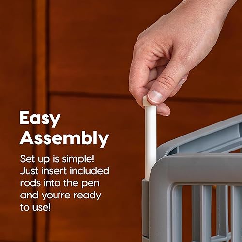 Miniatura 3 de IRIS USA 4 or 8 Panel Pet Play Pen with Door for Small Puppy to Large Dogs 24 - 34 Pen Height Washable Mesh Top Cover Keep Pets Secure Easy Assemble