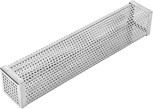 Miniatura 9 de gvhhol Tubo de ahumador de pellets de alta calidad, acero inoxidable de 12 pulgadas, ahumador de madera para barbacoa, fpara cualquier parrilla o