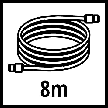 Orijinal Einhell Spiral Hortum 8 m (Kompresör Aksesuarı, 8 metre uzunluk, 6 mm iç çap, PU malzeme, maks. çalışma basıncı 10 bar, hızlı bağlantı ve fiş dahil) - 4139420