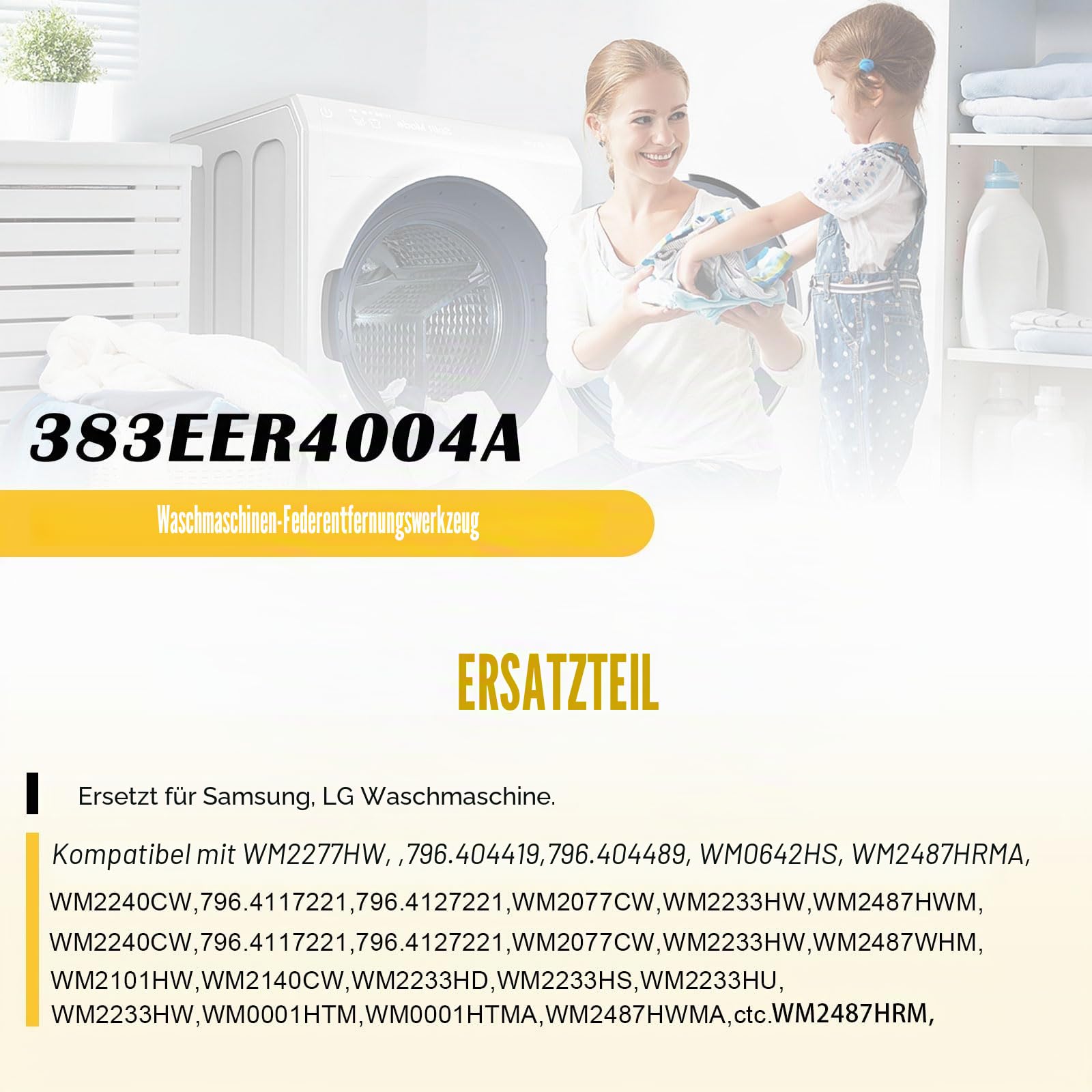 383EER4001A Waschmaschine Feder Entfernung Zange Werkzeug für LG und Samsung (gelb)