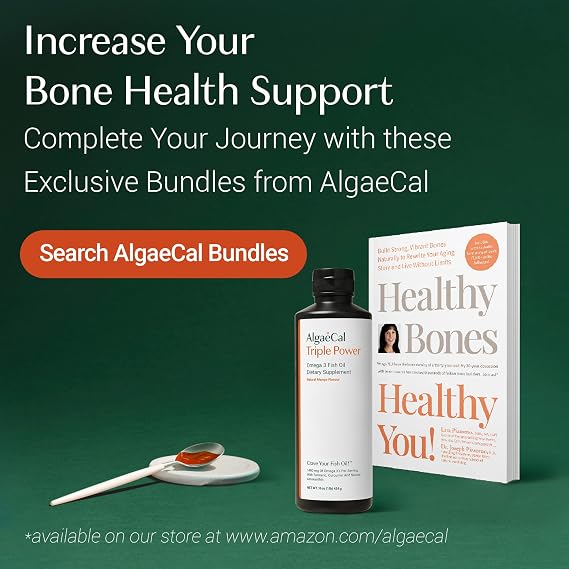 ALGAECAL Bone Builder Pack, Calcium + Strontium for Bone Density, 1 Month