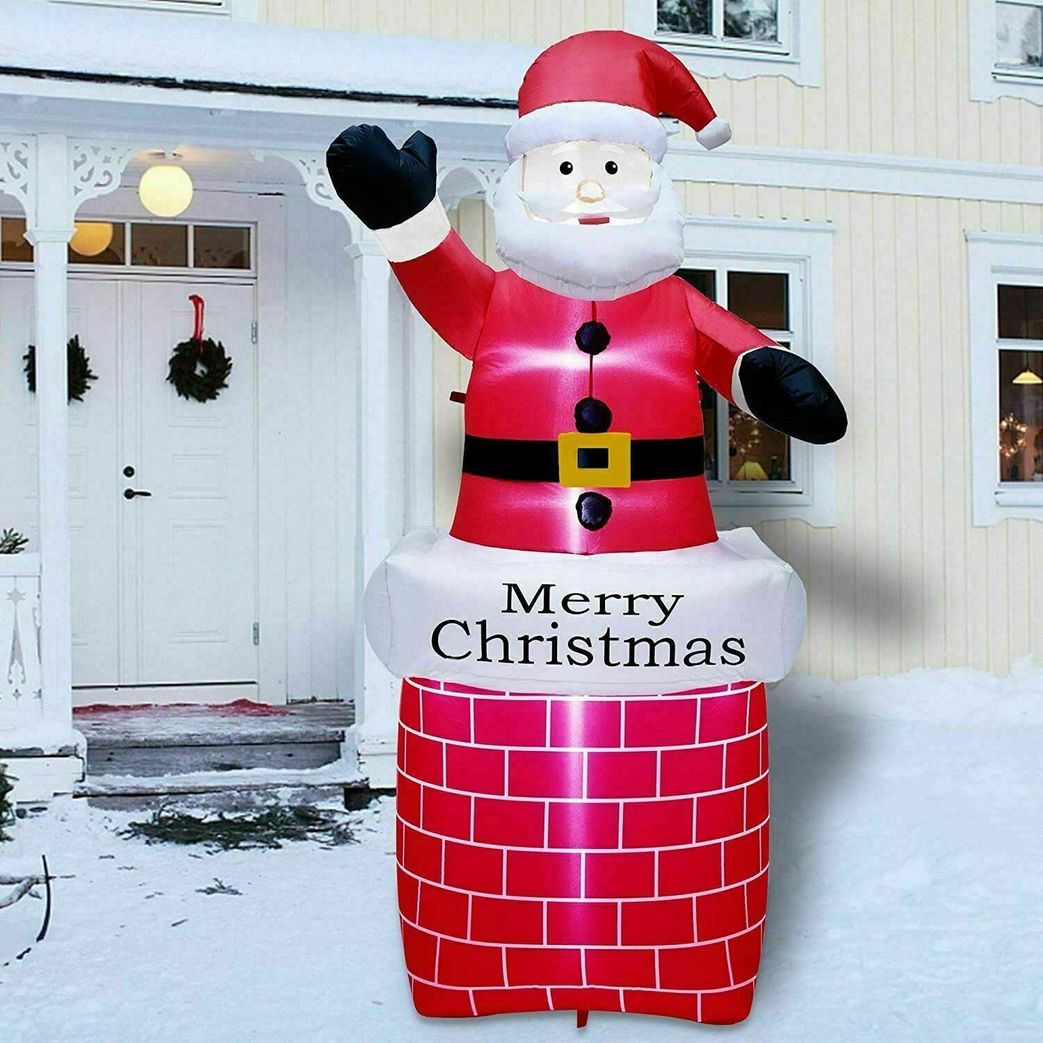 Aufblasbarer Weihnachtsmann 210cm mit Beleuchtung aussen und Innen Weihnachtsfiguren Weihnachtsdeko