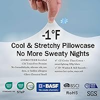 Vista 6 de Almohada para Durmientes de Lado – Almohada cervical ergonómica suave para aliviar el dolor de cuello, funda de almohada sin cremallera de seda