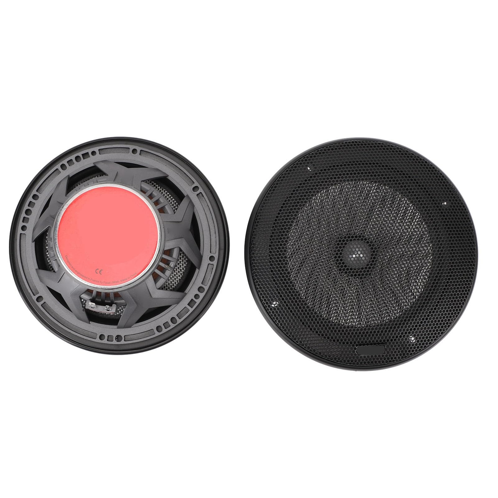 Ausla Set Altoparlanti per Auto da 6,5 ​​pollici, di Altoparlanti con Componenti a Cono in Fibra di Vetro 60 W 4 Ohm con Tweeter Crossover, 91 DB da 60 Hz a 20 KHz per Audio di Luoghi Pubblici di Case