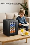 Angel Canada 18L 24 can RV Mini Fridge – Mixed Storage for Wine & Soda, Quiet Compressor Beverage Cooler with LED Light, Compact 110V Freestanding Refrigerator for Camper, Truck, Dorm, or Office