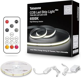 16 Bathroom Lighting Ideas for Better Ambience and Clarity 70 White COB Led Strip Light Max with RF Remote, 16.4ft 6500K Dimmable Ultr...