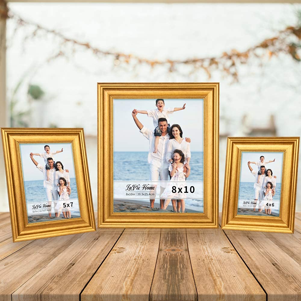 Cadre Photo Blanc Et Doré 15x20 REBECCA | Maisons Du Monde