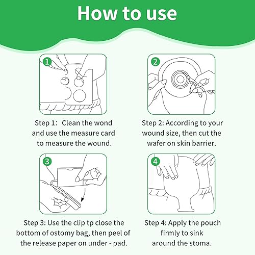 Miniatura 6 de 10 bolsas de colostomía, bolsa de ostomía de una pieza, bolsa drenable para ostomía para el cuidado del estoma de ileostomía, corte para adaptarse a