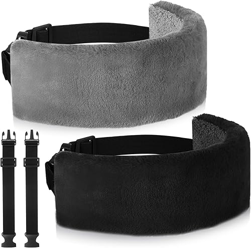 Xtinmee 2 almohadas de viaje para dormir, reposacabezas de avión, correa para la cabeza de avión, almohada de viaje, banda de apoyo para dormir con