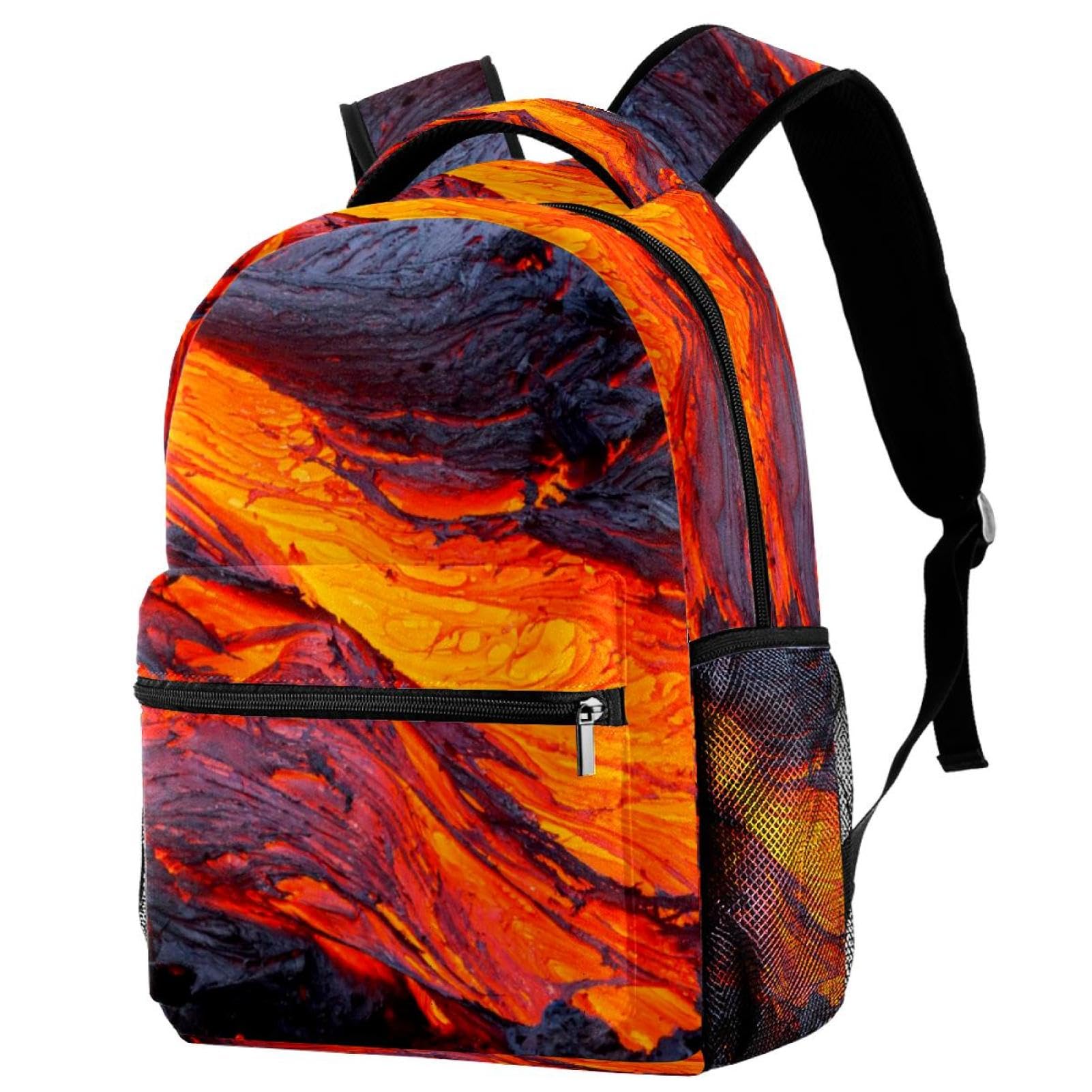 fkgvwo Travel Daypack Magma School Backpack Elementary Middle College Bookbag For Boys Girls 29.4x20x40cm
