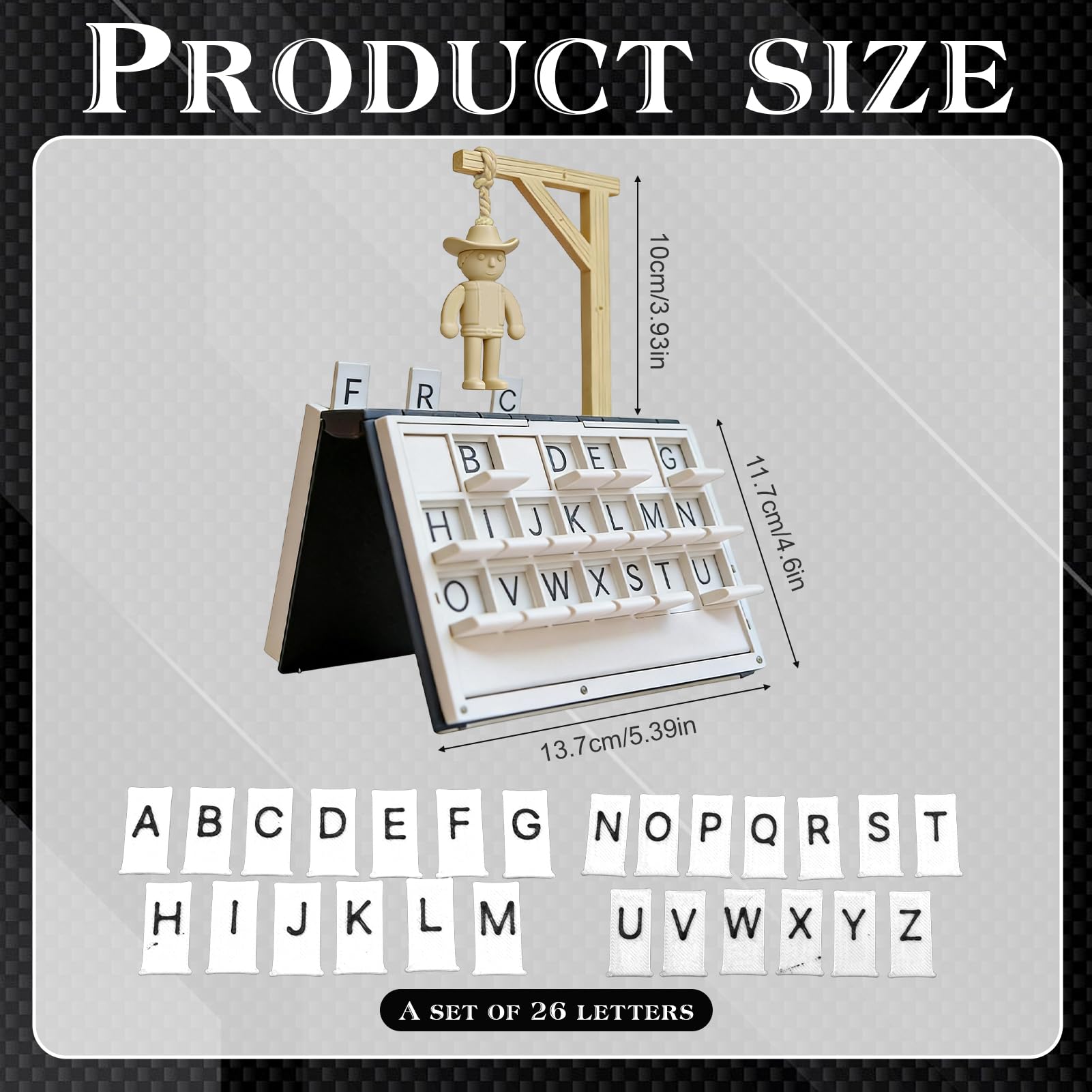 Juego de Hangman,Ahorcado Juego de Mesa,Juegos Palabras Portátil,Forma Libro,Juegos Ahorcado para Adultos Mujeres Hombres — view 2