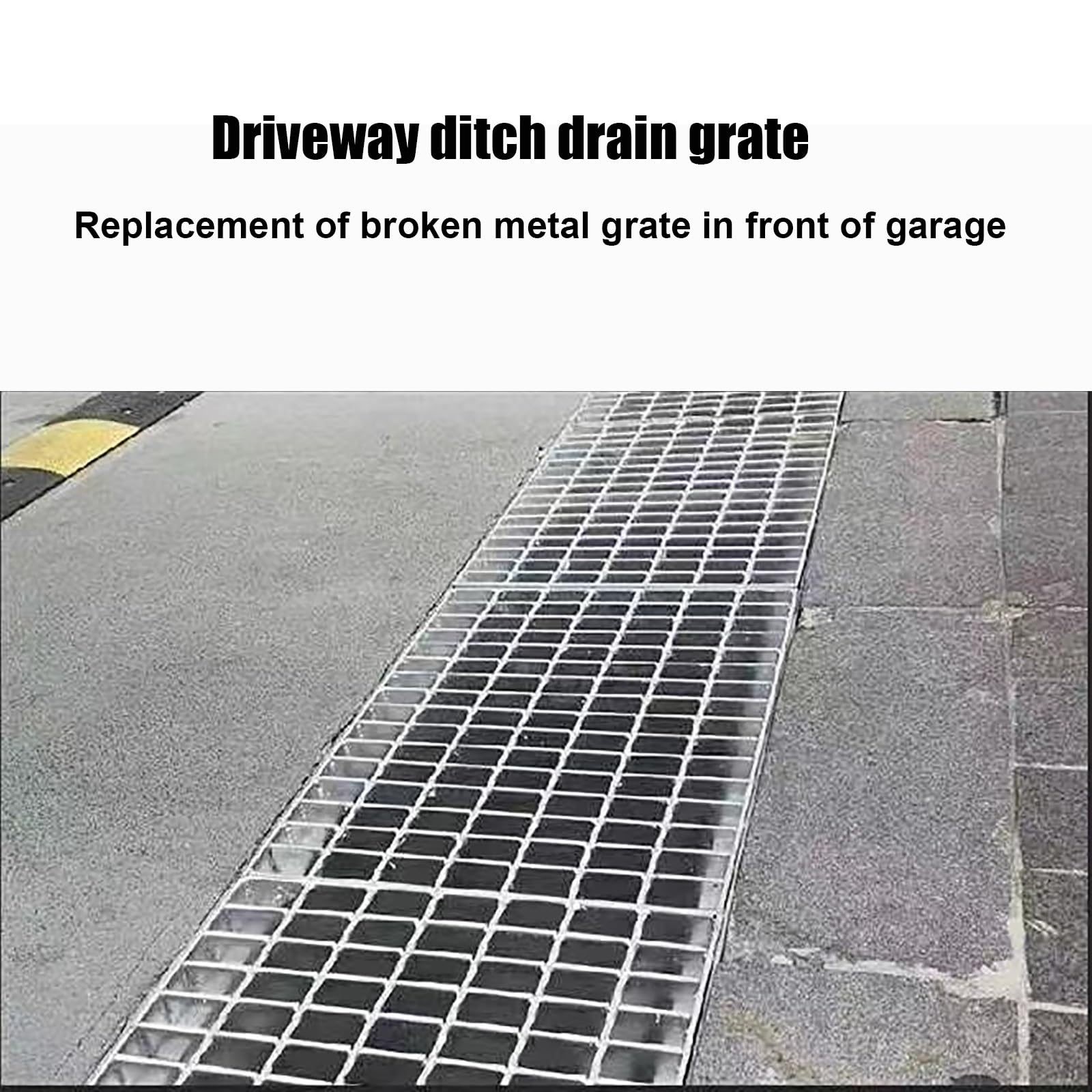Rejilla de drenaje de acero galvanizado para exteriores, cubierta de drenaje de metal resistente y duradera, rejillas de drenaje para exteriores, para entrada, patio, garaje, alcantarillado, boquilla
