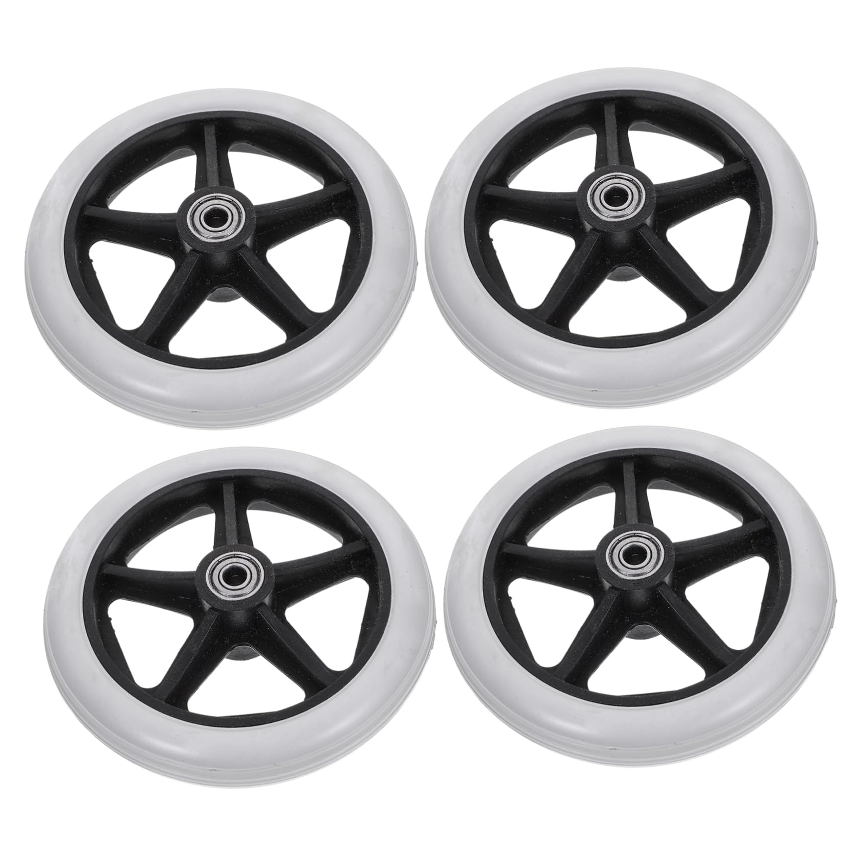 Didiseaon Ruedas Delanteras de Repuesto para Silla de Ruedas, 4 Piezas, Rodaje Suave, Antideslizantes, para Uso Interior y Exterior