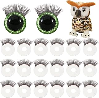 PH PandaHall 20pcs Doll Eyelashes Safety Eye Lashes Eye Make Up Accessories Crafts Eyelashes Plastic Stuffed Crochet Eye Lashes for Eyes Over 30mm Amigurumi Puppet Teddy Bear Plush Animal Making