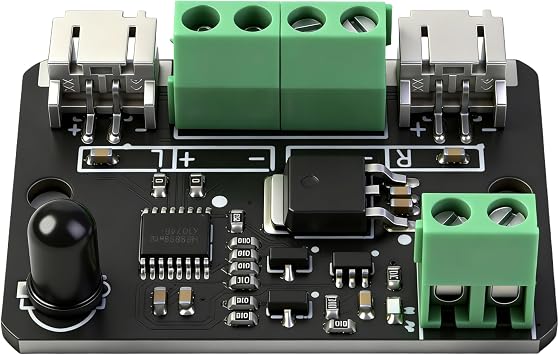 Infrared Remote Control Motor Driver Kit - Dual Motor Controller Module with Receiver and PH2.0 Interfaces, Includes Remote & Battery Box, Easy to Install for Robotics, DIY Projects