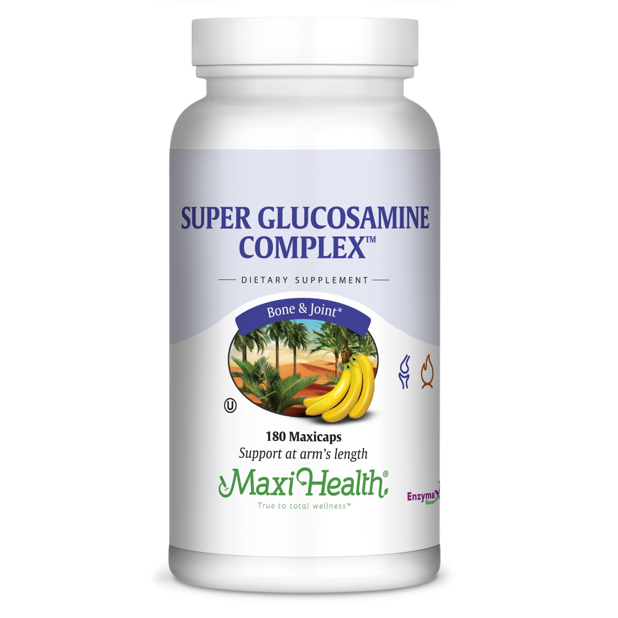 Maxi Health® Glucosamine Complex with MSM & Bromelain (180 Capsules)