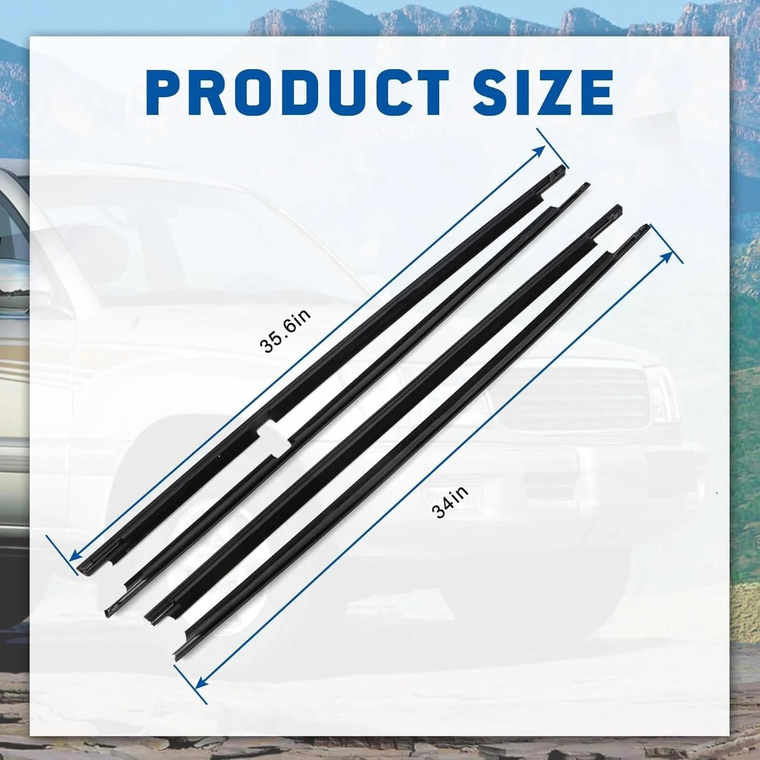 Striscia Tenuta Portiera 4 Pezzi Guarnizione Finestrini Esterni Guarnizione Portiera Modanatura Per Toyota Per Land Per Cruiser LC100 LX450 1998-2007 Guarnizioni(Nero)