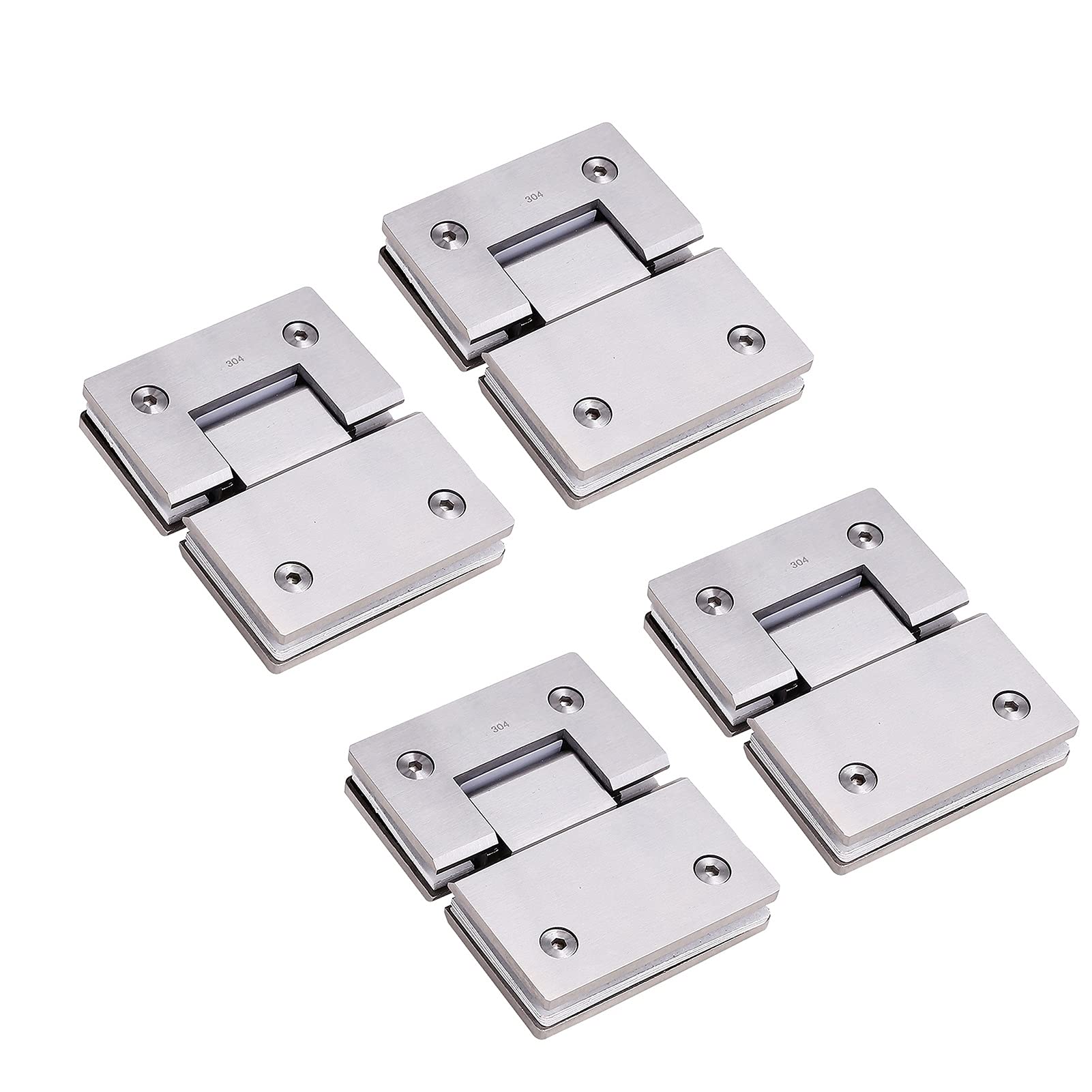 4pcs Hinges, Glass Hinges, 304 Stainless Steel, Gold, Door Hinge, Heavy Duty Hinge for Shower Door(135°)