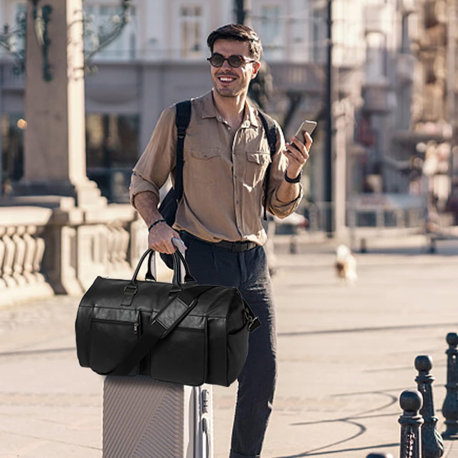 seyfocnia Convertible Travel Garment Bag,Carry on Garment Duffel Bag for Men Women - 2 in 1 Hanging Suitcase Suit Business Travel Bag - Image 7