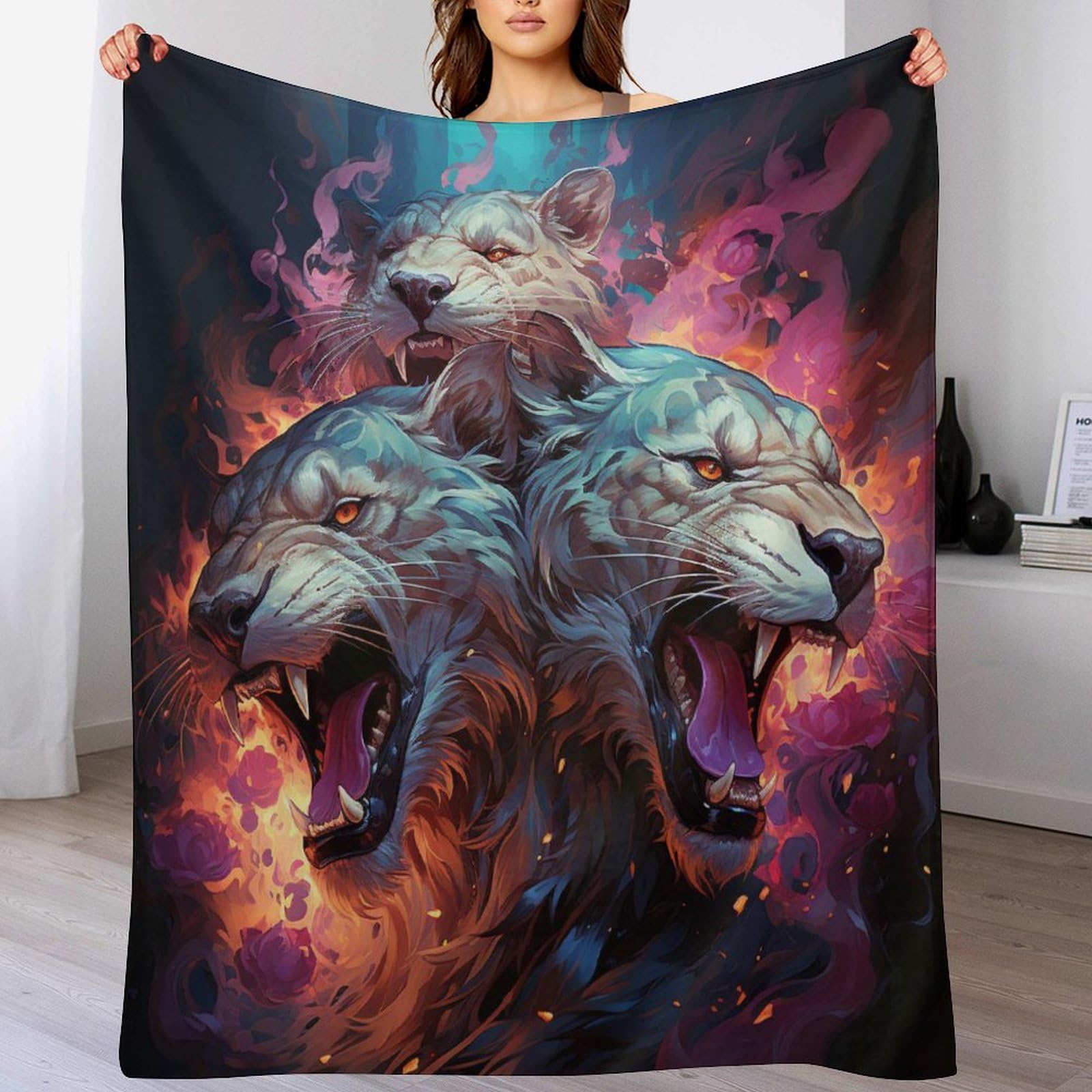 Manta de forro polar de tigre suave para tardes de película en el sofá