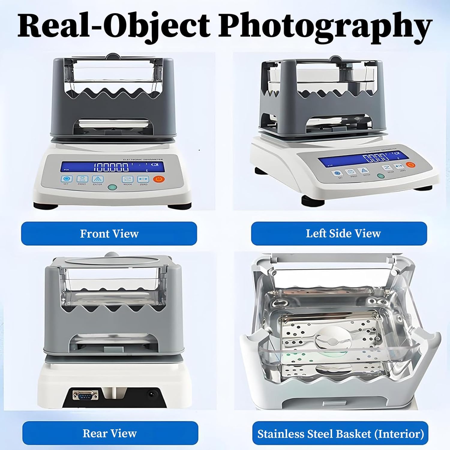Gold Purity Testing Machine, Digital Electronic Gold Purity Tester Meter, 300g/600g/1200g Silver & Gold Analyzer Kit, for Platinum, Palladium, Refinery Precious Metal Tester MDJ-300A