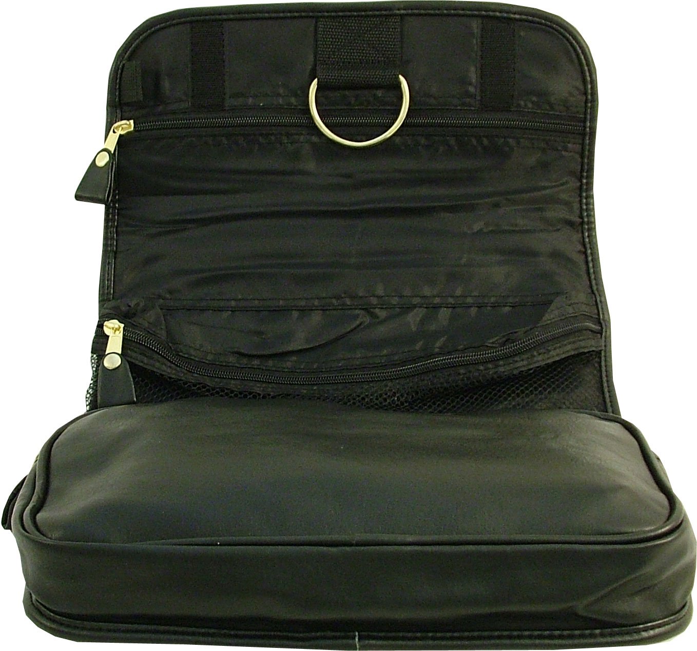 Vagabond Leather Touch Black Sport Hang-Up Washbag Toiletries